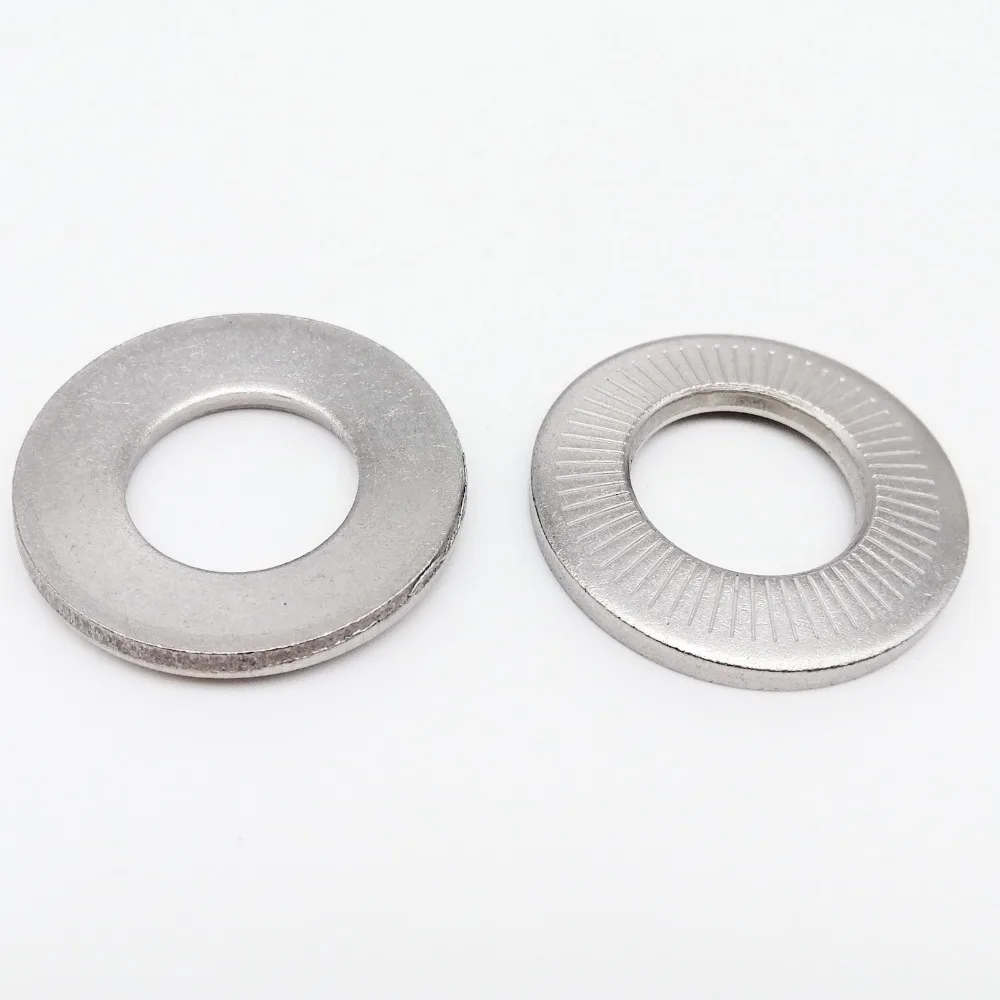 Nfe25511 Stainless Steel Conical Knurled Belleville Spring Lock Washer