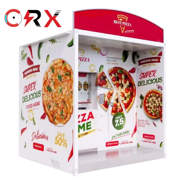 Factory Direct Vending Machines Fast Food Distributeur Pizza Qr Code Outdoor Kiosk Pizza Vending Machine