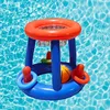 Blue basketball hoop (1 ball and 3 laps)