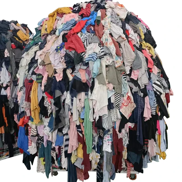Textile Waste Industrial Cleaning Rags 100% Cotton Dark Color T Shirt Rags Textile Cotton Waste Bales Wiping Rags for Industry