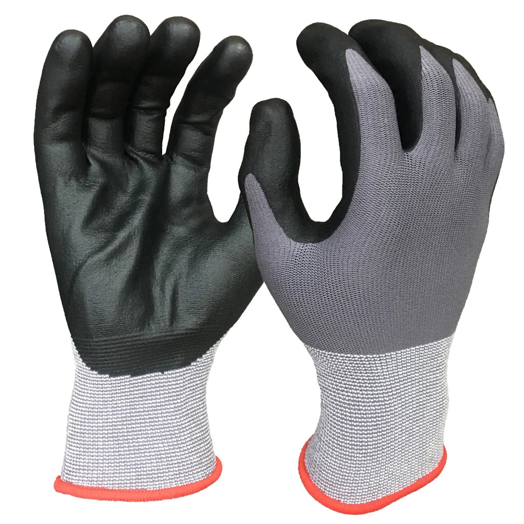 Micro-Foam Nitrile Palm Coated Gardening Grip Work Gloves for