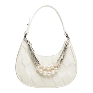 2026 Guangzhou Factory's Original Design Women's Hobo PU Leather Half Moon Bag High Quality Handbag Spot Wholesale for Ladies