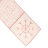 Runner da tavolo beige con fiocchi di neve