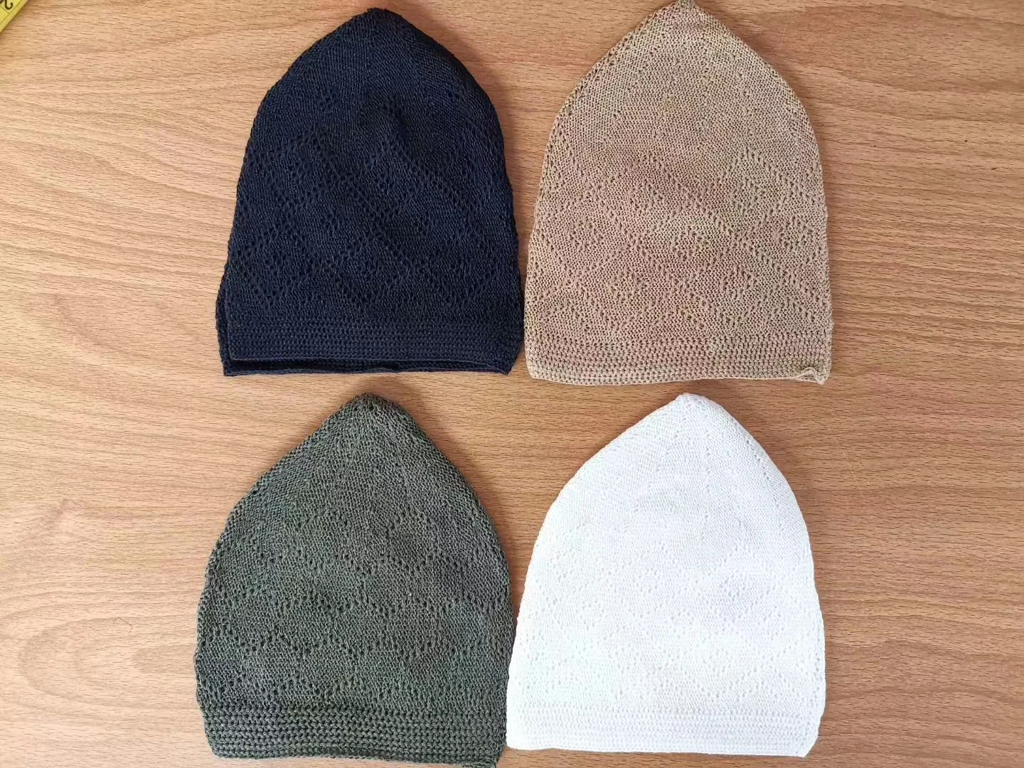 wholesale cheap price cotton yarn knitted cap man muslim caps crochet hat