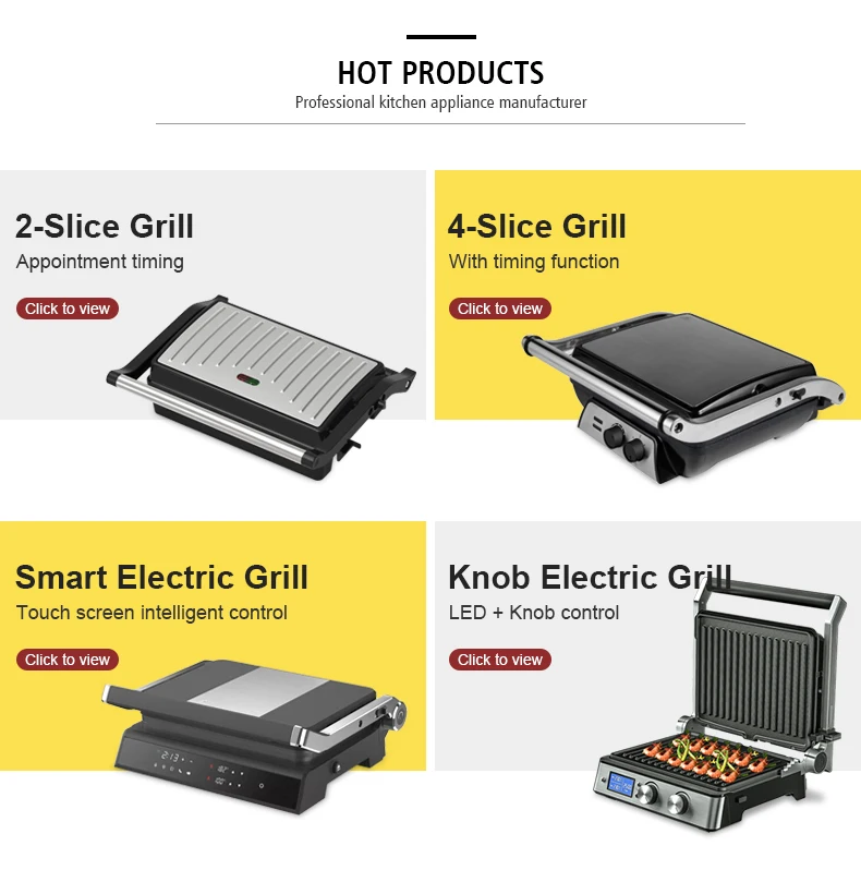 Large Size Steak Griddle Grill Detachable Digital Contact Grill