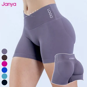 Janya Women's Athletic Gym Workout Clothes Scrunch Butt Lift Fitness Sports Shorts Booty High Waist Seamless Yoga Shorts