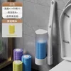 Base de escobilla de baño blanca - Cabezal de escobilla amarillo 6