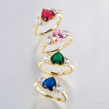 Adjustable Engagement Diamond Eternity Italian Moonstone Women Wedding Ring Fine Gold Plated Sterling Silver 925 Jewellery Rings