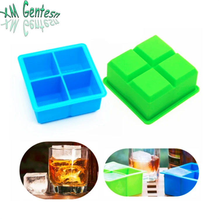 Силиконовый лоток для льда с 4 полостями