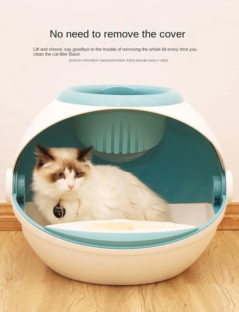 Luxury Large Capacity Enclosed Auto Cat Toilet House Intelligent
