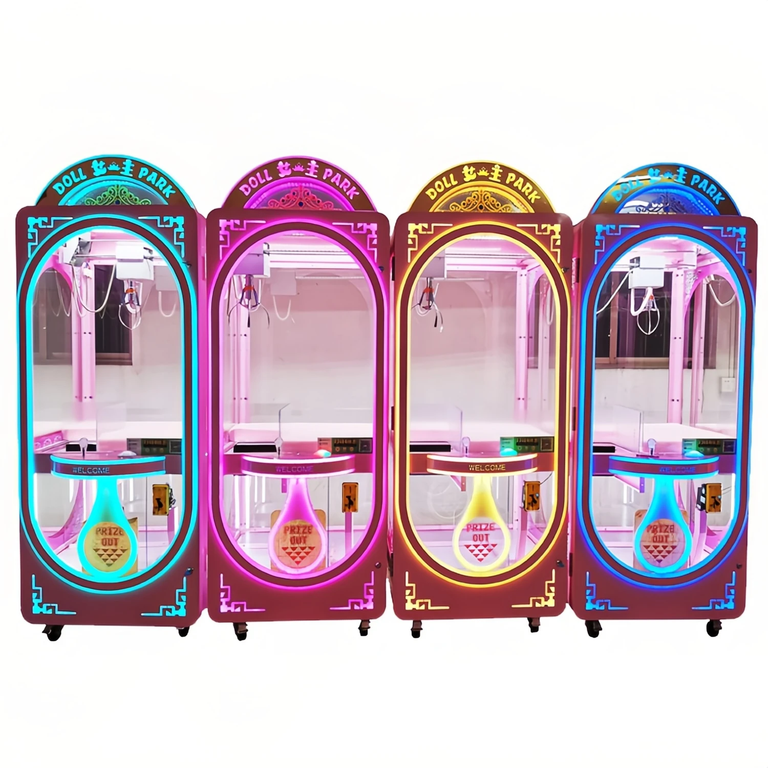 Greenmart Colorful Doll Park Pink Claw Machines Game Claw Machines Claw ...