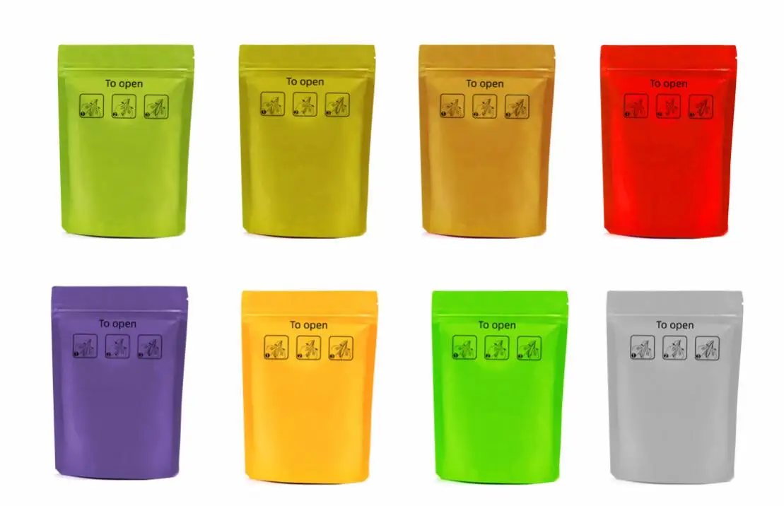 Custom Printed Reusable Plastic Zip Resealable Lock Dispensary Exit