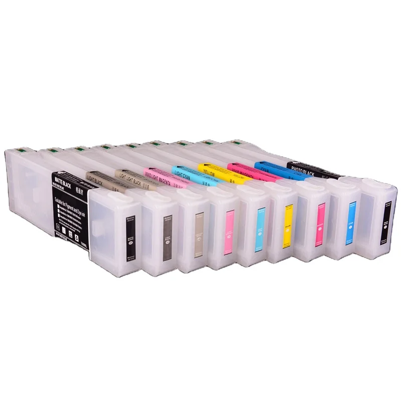 700ML/PC T8061-T8069 Empty Refillable Ink Cartridge With Chip for Epson P6080 P7080 P8080 P9080 Printer