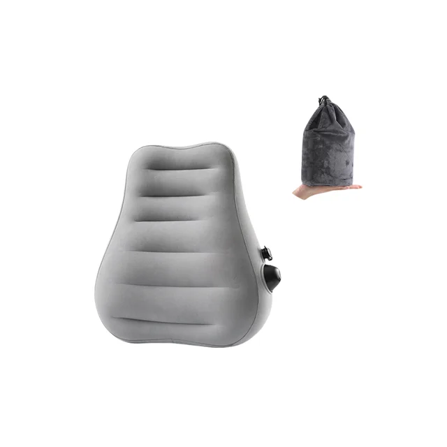 OEM Lightweight Rectangular Comfortable Inflatable Pillow Office Car Camping Hiking Napping Supports Neck Lumbar Travel Home
