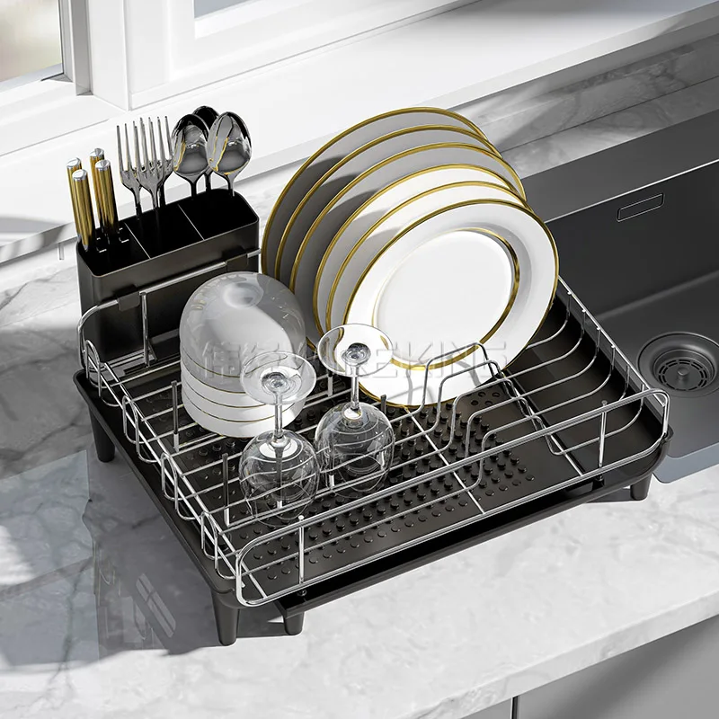 WIREKING Stainless Steel Dish Drying Rack Metal Folding Dish Rack Plate  Holder Special Customization Dish Drainer Rack