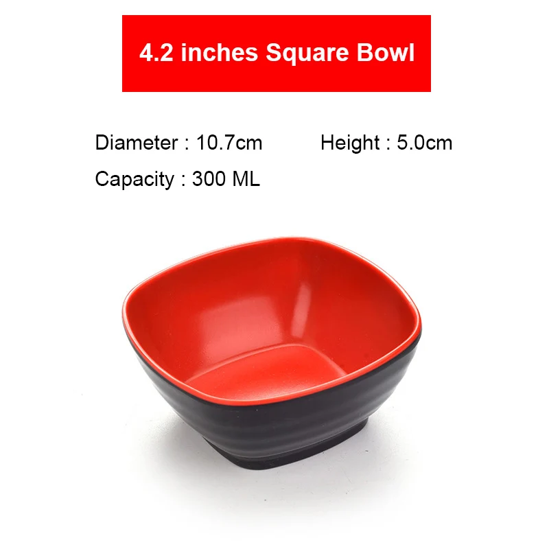 Japanese Style Soup Salad Noodle Rice Bowl Traditional Plastic