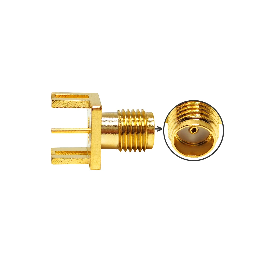 RF Coax Coaxial Connector SMA Female Jack Panel Edge Mount RF Coaxial Jack Connector 1.7mm