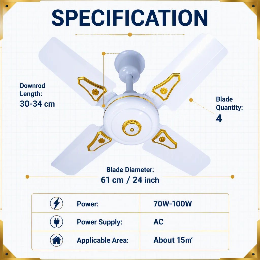 Ceiling Fan, 70W, Wall - detail 6