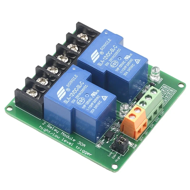 12V 2 Channel Relay Module with Optocoupler Isolation High and Low Trigger UK 