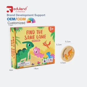 2026 Hot Sales Find the Same Game Dinosaur Traffic Numbers Wooden Game Wooden Toys