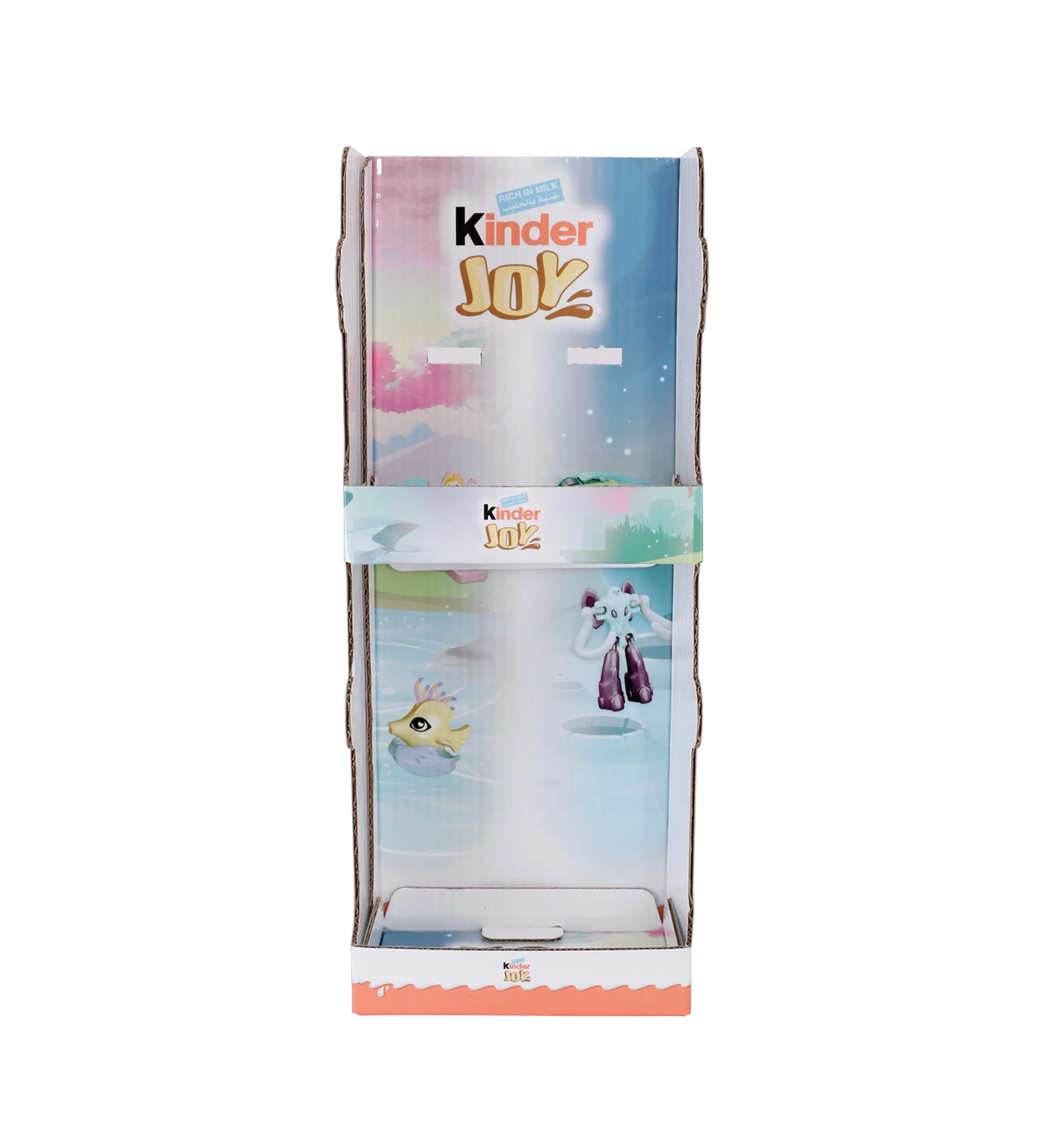 Cardboard Display Stand for Promotion of Chocolate Kinder Joy for Girls
