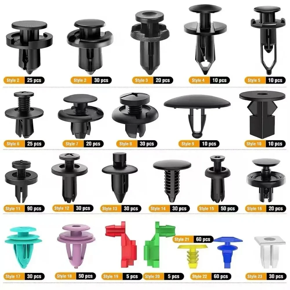 100 Uds Clip De Sujeción Automático Guardabarros De Coche Pasador De Retenedor De Empuje Remache Parachoqu Para Retenedor De Panel De Ajuste De Puerta, Paquete De Bolsa Clips De Coche - AliExprs