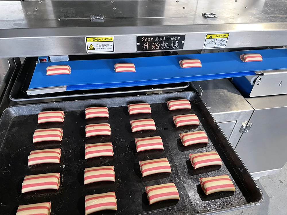 Automatic Double Color Chocolate Filled Cookies Ice Box Cookies Making Machine for Sale