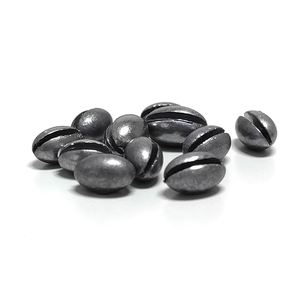 Fishing Tackle Clam Shot Fishing Weights Bean Shaped Clam Shot