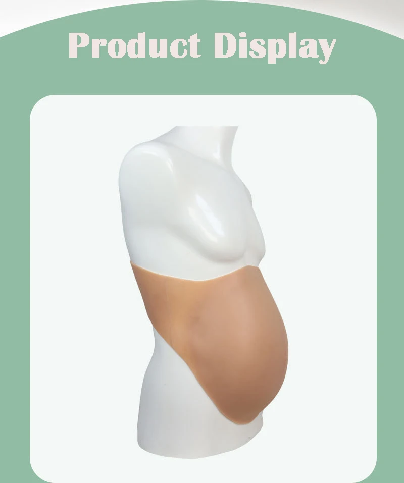 Artificial Wearable Silicon Pregnant Belly Bump 3 6 8 Months Silicone Fake Pregnant Belly