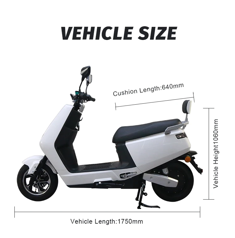 Hot Sale Electric Scooter Wholesale Long Range 1500W 72V Electric Motorcycle with Pedal