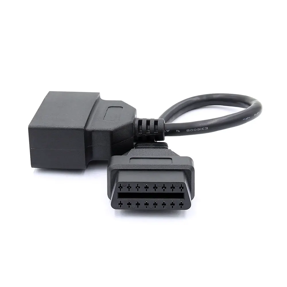 22Pin to 16Pin OBD1 to OBD2 Connector Cable Female Connector OBD2 Male Connector Adapter Cable for TOYOTA