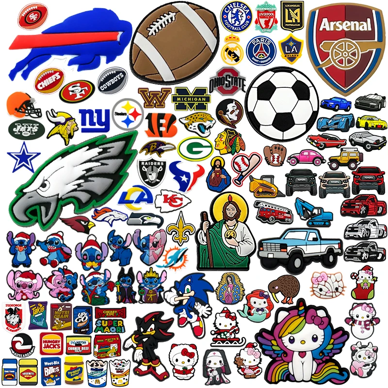 Croc Charms BOWNDY PVC Sports Cars Shoe Charms Bulk Pack Of Cute