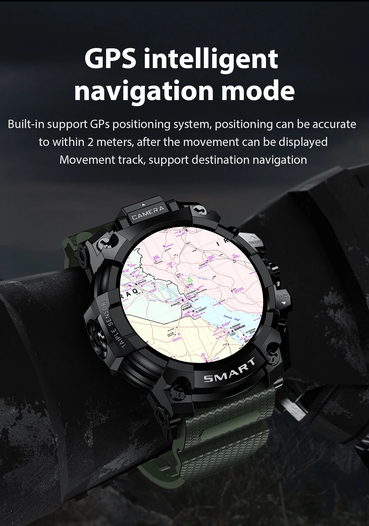 Q999 Outdoor 4G Smart Watch 1.6" Rugged Screen Waterproof IP68 Dustproof Fallproof Swimming Smartwatch GPS Camera Sport Watches