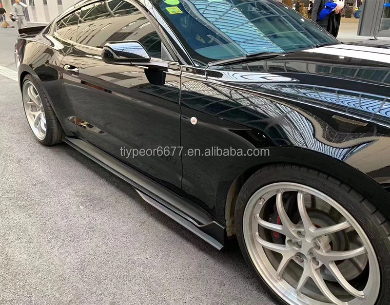 product tiypeor body kit side skirt extension splitter for ford mustang gt500 2015   2022 lip lower side protection rocker splitter-6