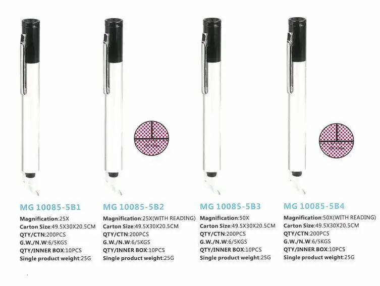 MG10085-7  Mini Magnifying Glass Ballpoint Pen 40x Magnifying Glass  8x Magnifying Glasses for Sale