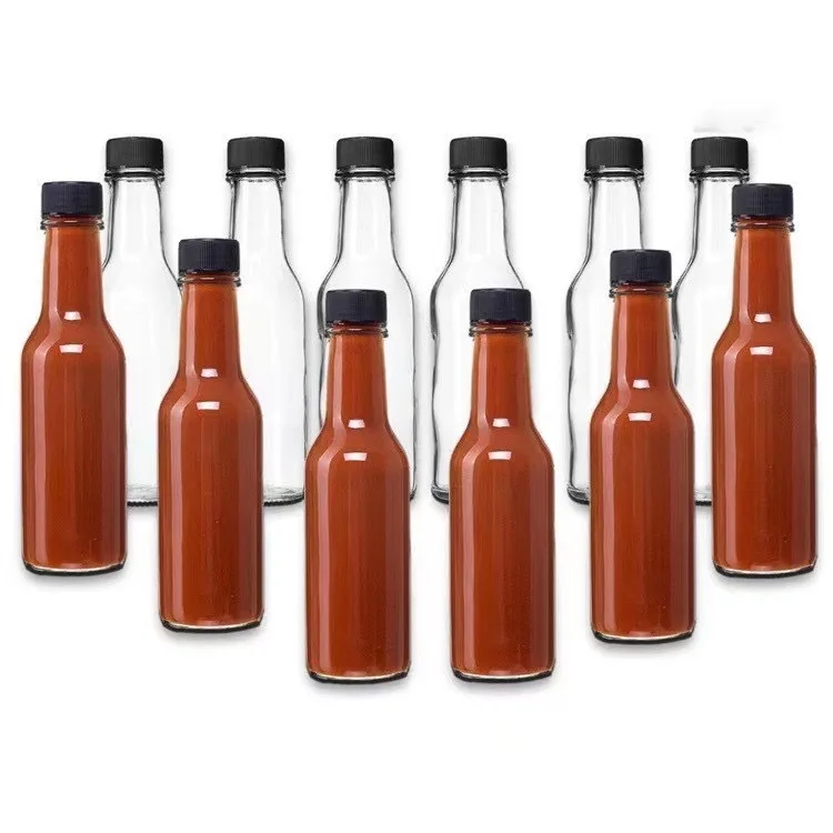 150ml Glass Bottle with Screw Cap for Storage and Serving Tomato and Chili Sauce