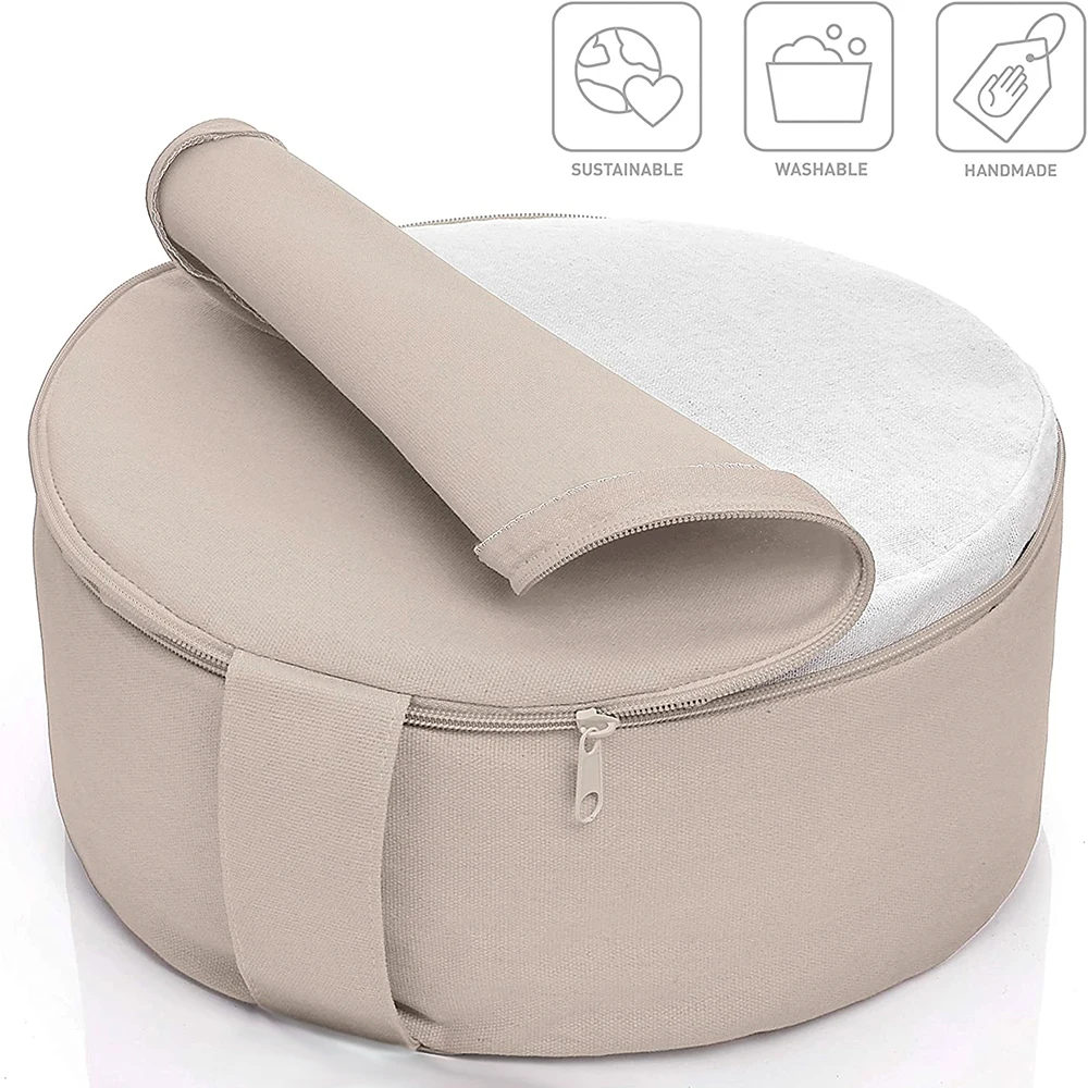 Factory Eco Friendly Round Chair Zabuton Adjustable Natural Portable Zen Pillow Bolster Zafu Buckwheat Yoga Meditation Cushion