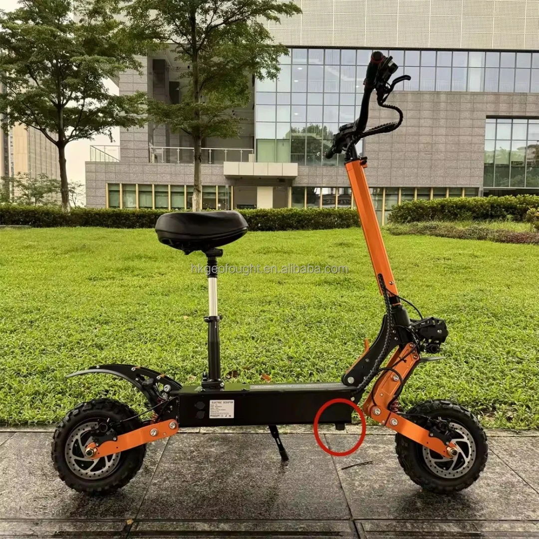 60V 6000W Dual Motors Two-Wheel Electric Scooter High Speed Aluminum Alloy LED Display E Scooter Available in USA Warehouses