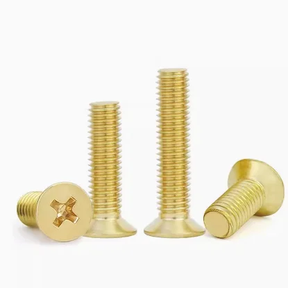 product best supplier copper screw manufacturer m2 m8 brass phillips countersunk machine screws-62