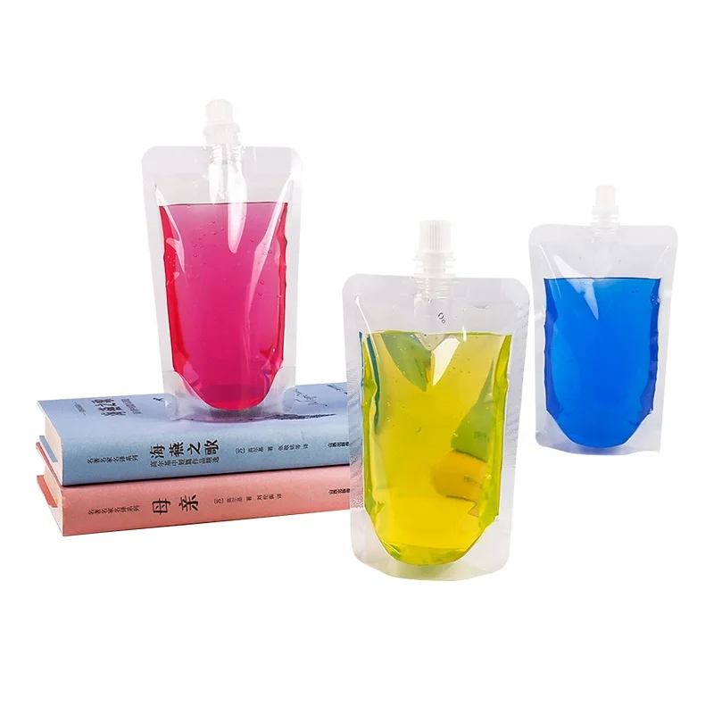 Korean Drinks Beverage Pouch Ziplock Cold Drinking Bags With Straw For ...