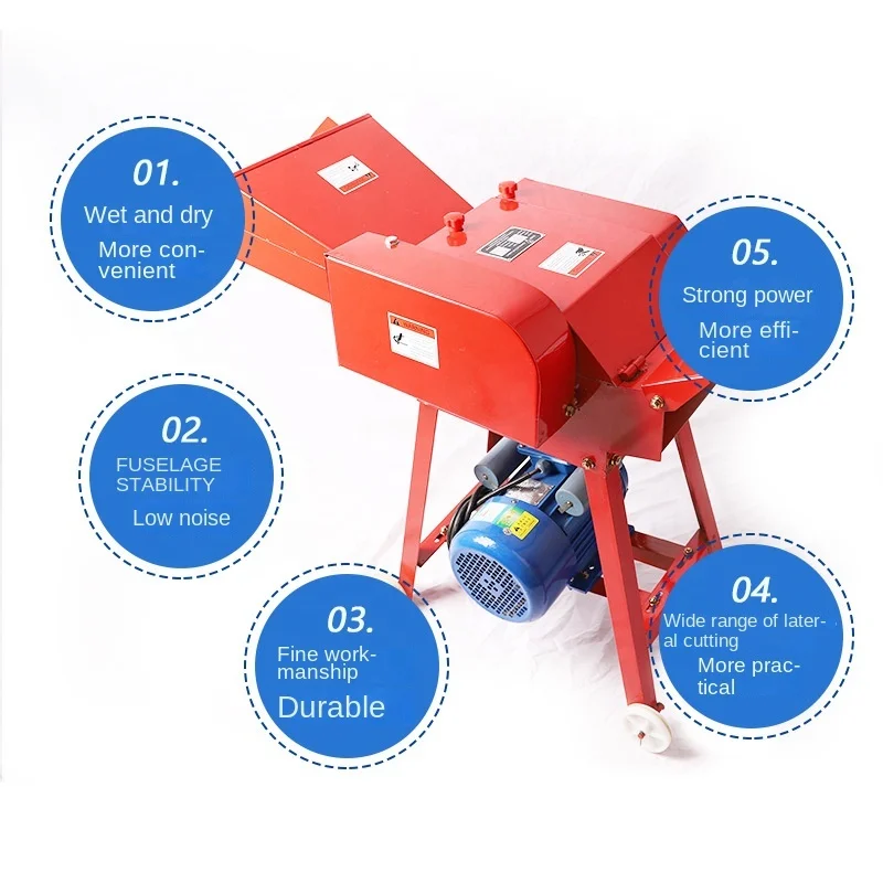 High Multifunctional Diesel Petrol Engine Chaff Cutter 5 Blades Wheel Frame Used Machine Feed Processing Pellet Sale Tanzania NZ
