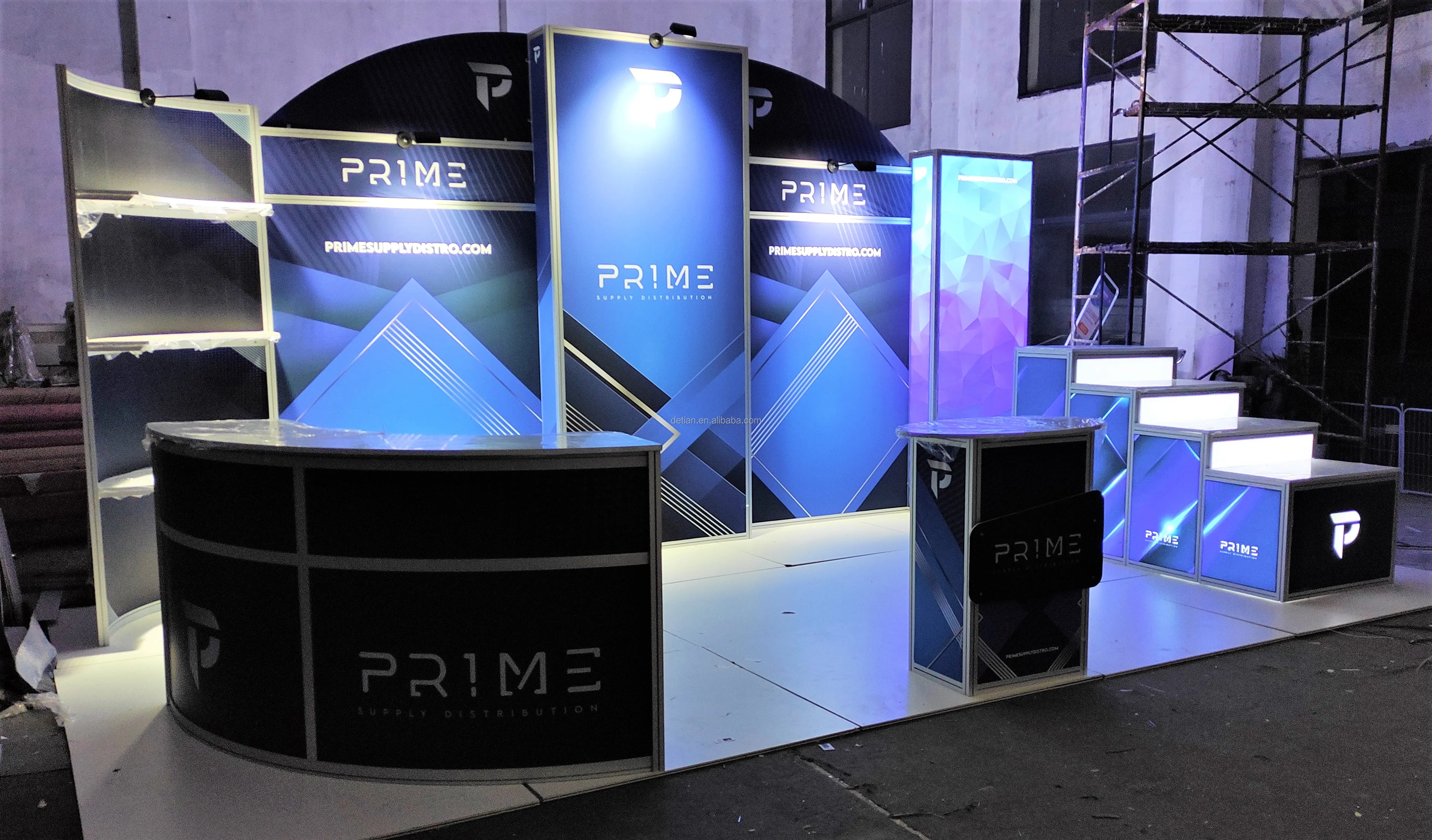 Dexin oferta 10*20 mostrador de comércio estande de exposição projeto da cabine da exposição