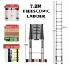 Échelle télescopique simple, 7,2 m / 16 marches