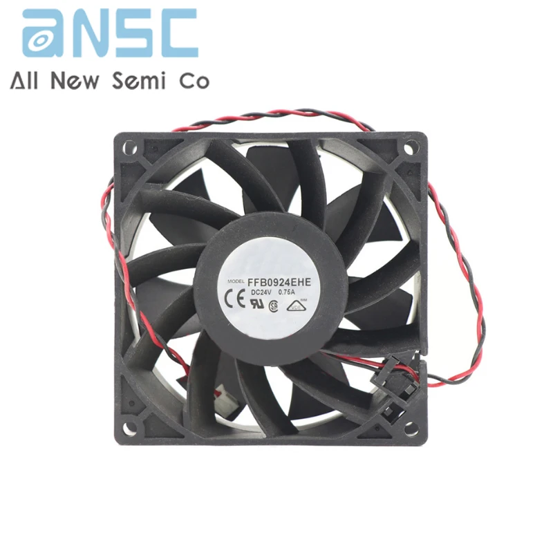 Original Axial flow fan FFB0924EHE DC24V 0.75A 92X92X38mm 4800rpm Industrial DC dual ball frequency converter cooling fan