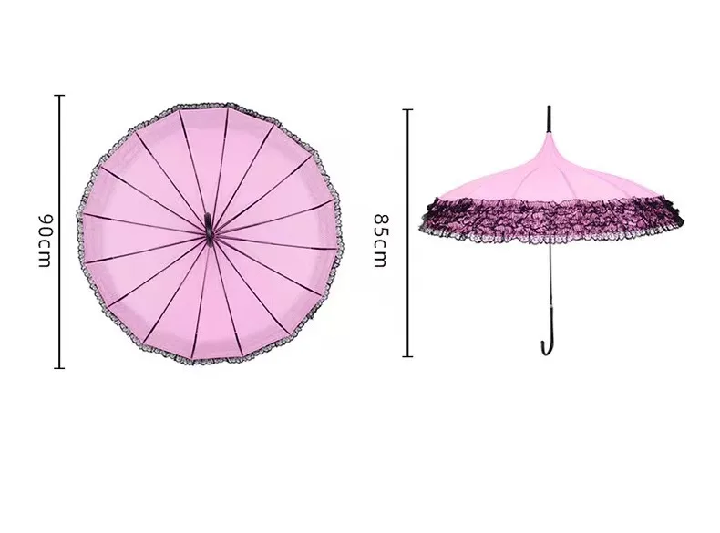 Pagoda Umbrella Lace Umbrella Tassel Umbrella Wedding Umbrella Straight Pole Umbrella Skirt Umbrella Princess Umbrella preview 2