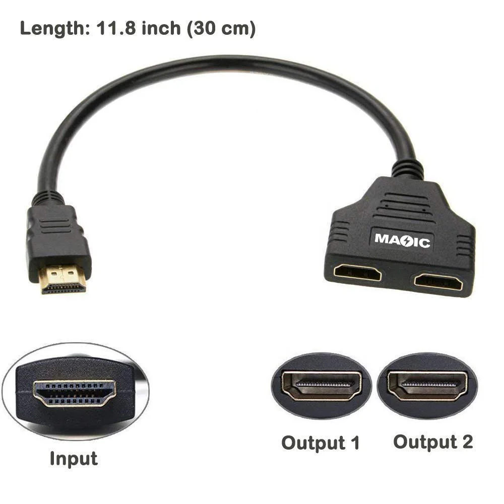 
Разветвитель Hdmi-кабеля, распределитель HDMI штекер-двойной гнездо от 1 до 2 каналов, разветвитель hdmi-кабеля, аудио-и видеокабели 