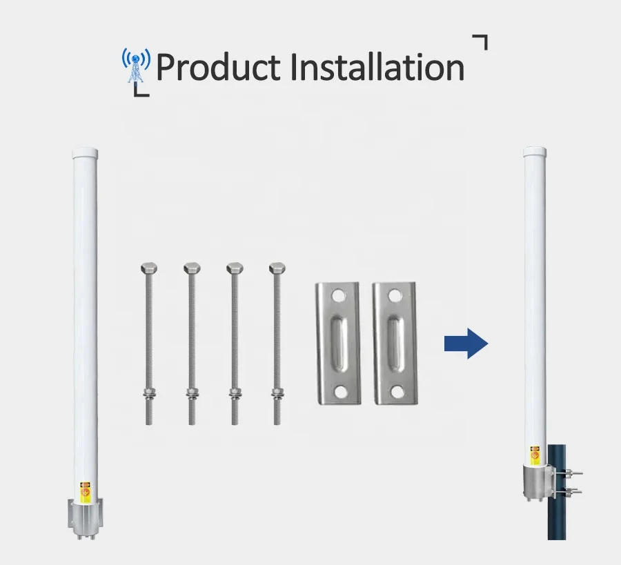 High gain 10dBi wi-fi omni directional long range wifi 2.4g outdoor wireless 2.4ghz external antenna for hotspot 50km 360