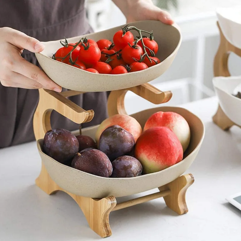 3-layer Bamboo Racks for Eco-Friendly Party Snacks Storage