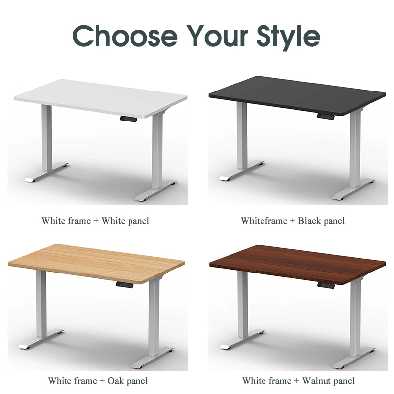Strong Durable Dual Motor Adjustable Standup Desk Pc Sit Stand Desk Motorized Electric Raising Standing Desk for Computer