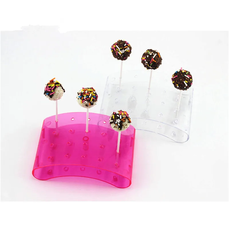 20 Holes Cake Pop Lollipop Stand Display Holder Bases Shelf DIY Baking Tools 